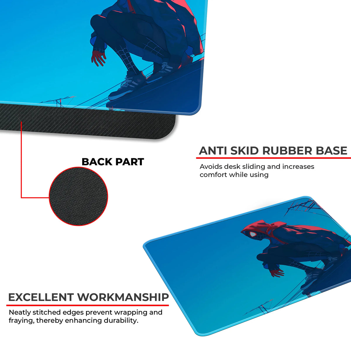 Miles Morales Rooftop Vigil Superhero Mousepad