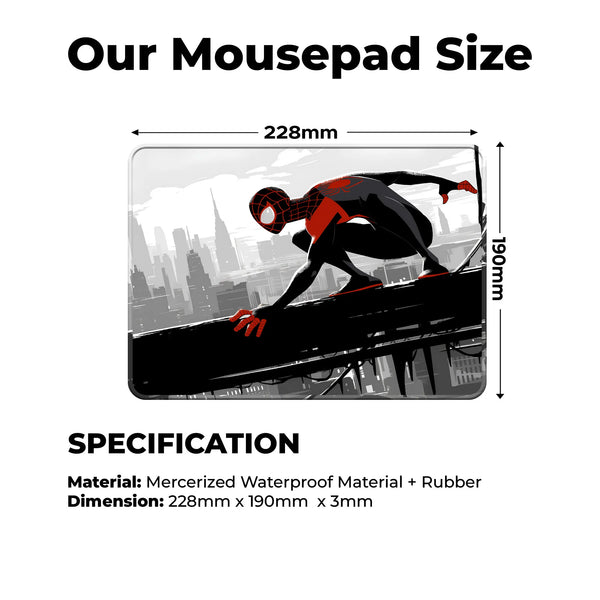 Miles Morales Noir City Superhero Mousepad
