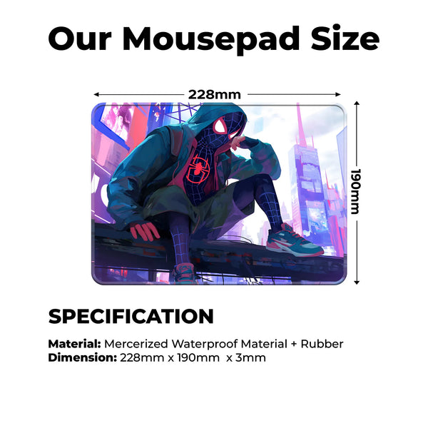 Miles Morales City Glow Superhero Mousepad