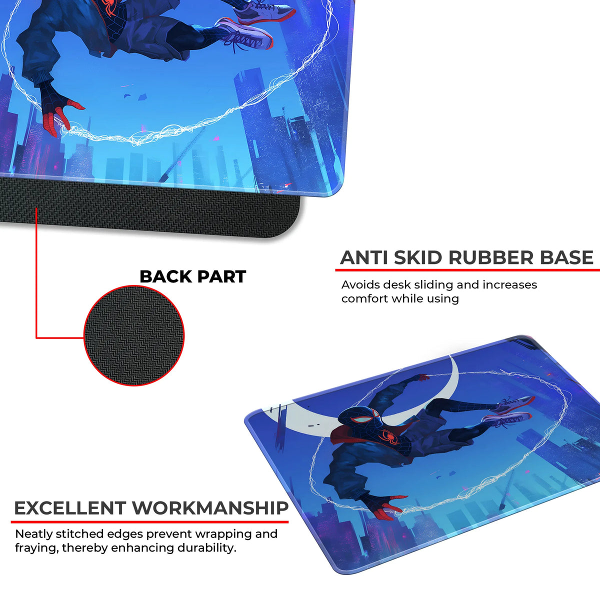 Miles Morales Swing Motion Superhero Mousepad