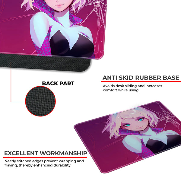 Spider Gwen Anime Style Superhero Mousepad