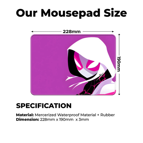 Spider Gwen Minimalist Art Superhero Mousepad