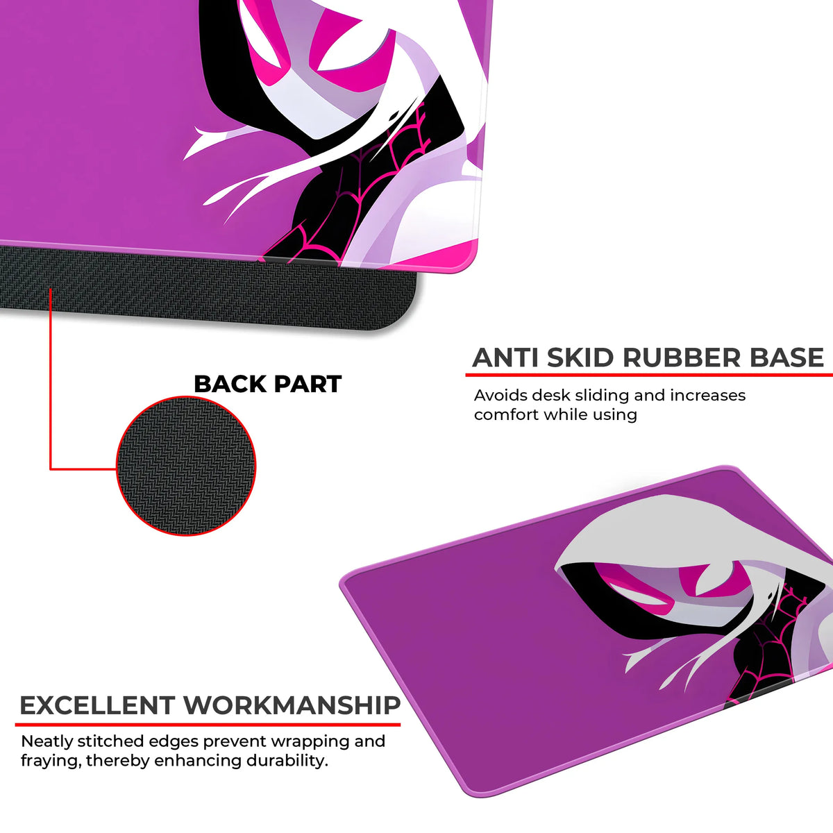 Spider Gwen Minimalist Art Superhero Mousepad