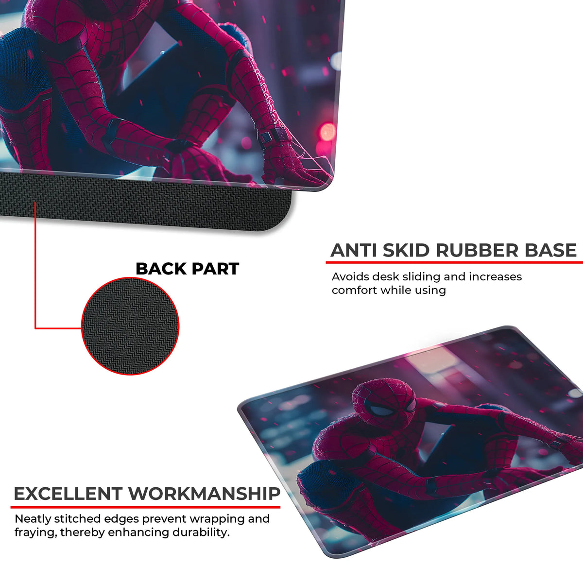Spider-Man Rainy Night Superhero Mousepad