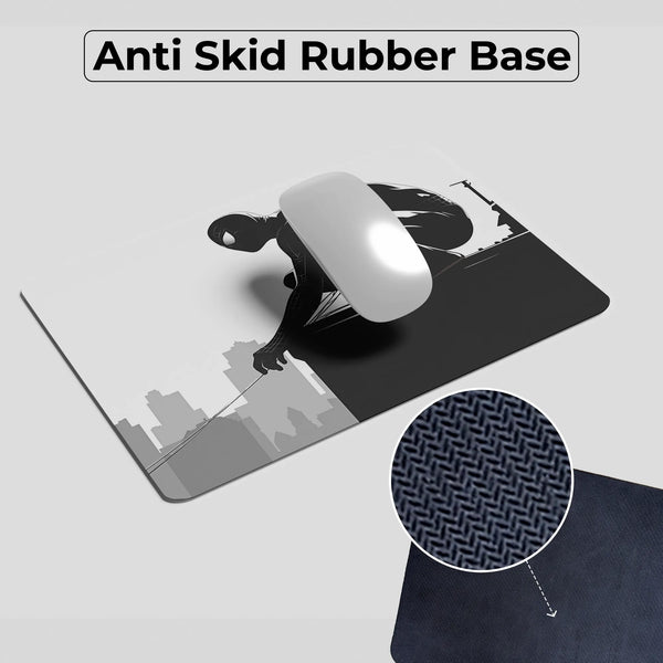 Black Suit Spider-Man City Superhero Mousepad