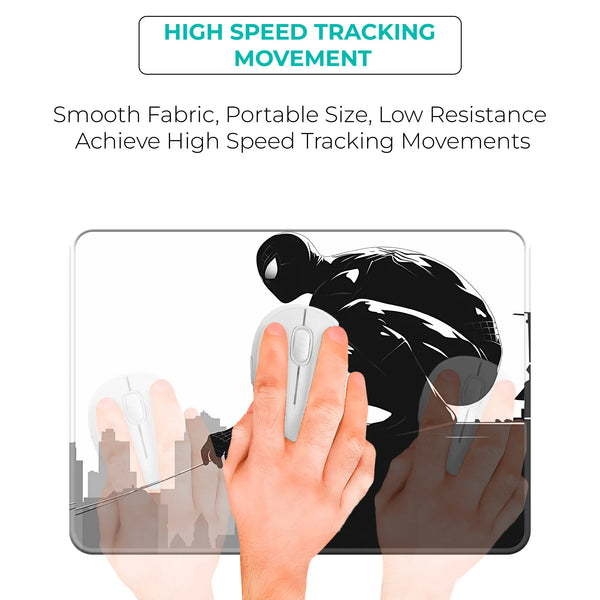 Black Suit Spider-Man City Superhero Mousepad