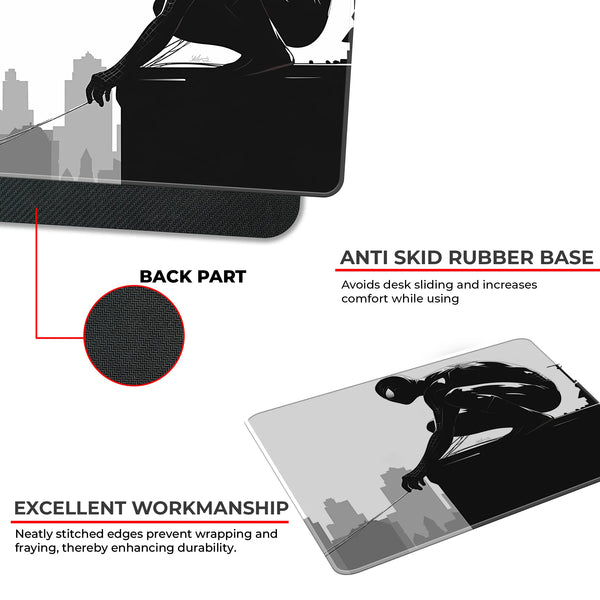 Black Suit Spider-Man City Superhero Mousepad