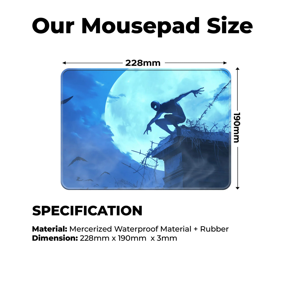Spider-Man Full Moon Superhero Mousepad