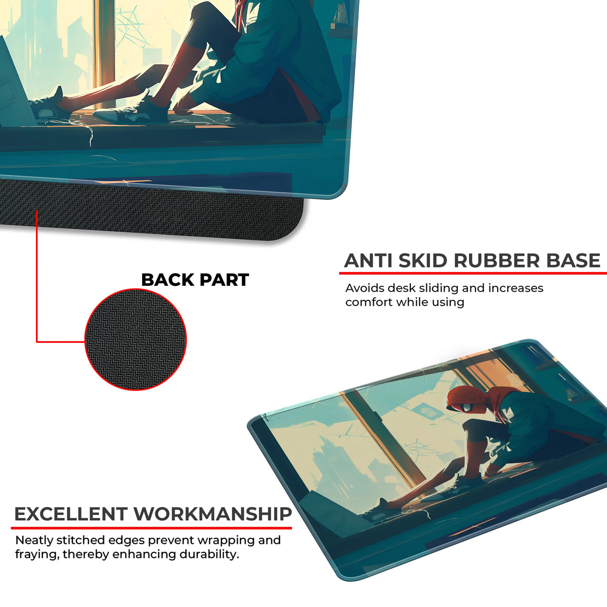 Spider Gwen Minimal Side Superhero Mousepad