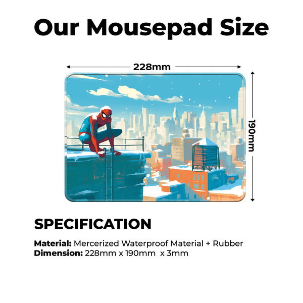 Spider-Man Winter Rooftop Superhero Mousepad