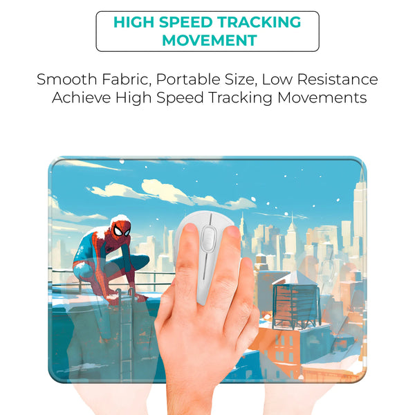 Spider-Man Winter Rooftop Superhero Mousepad