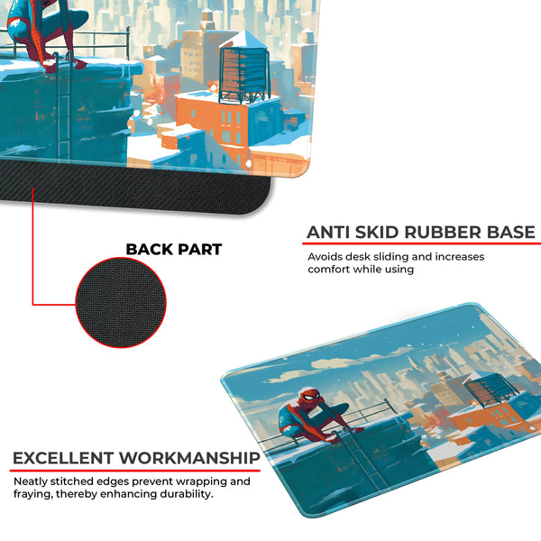 Spider-Man Winter Rooftop Superhero Mousepad