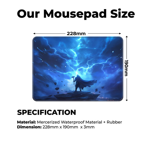 Thor Lightning Power Superhero Mousepad