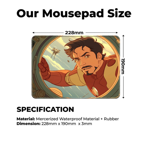 Iron Man Space View Superhero Mousepad