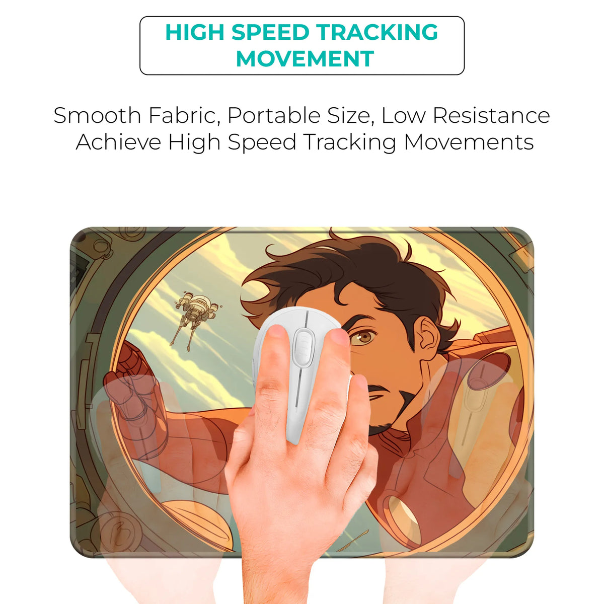 Iron Man Space View Superhero Mousepad