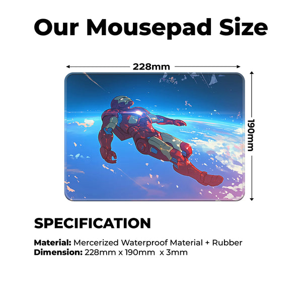 Iron Man Floating Armor Superhero Mousepad