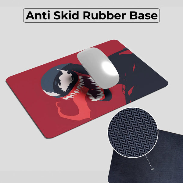 Venom Red Silhouette Superhero Mousepad
