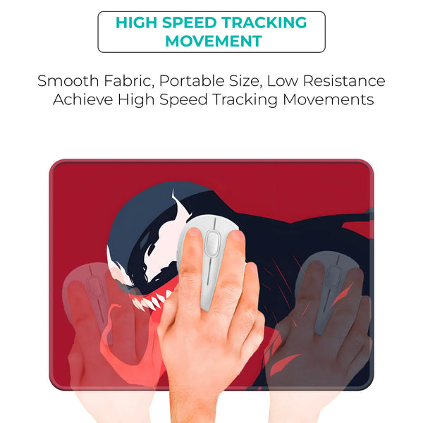 Venom Red Silhouette Superhero Mousepad