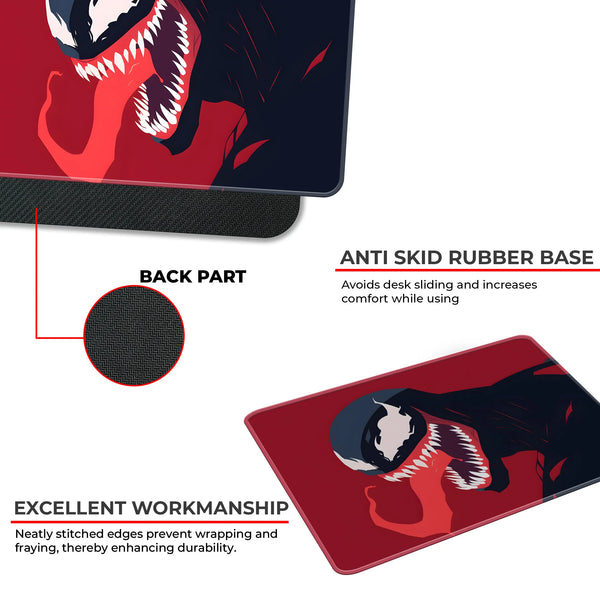 Venom Red Silhouette Superhero Mousepad
