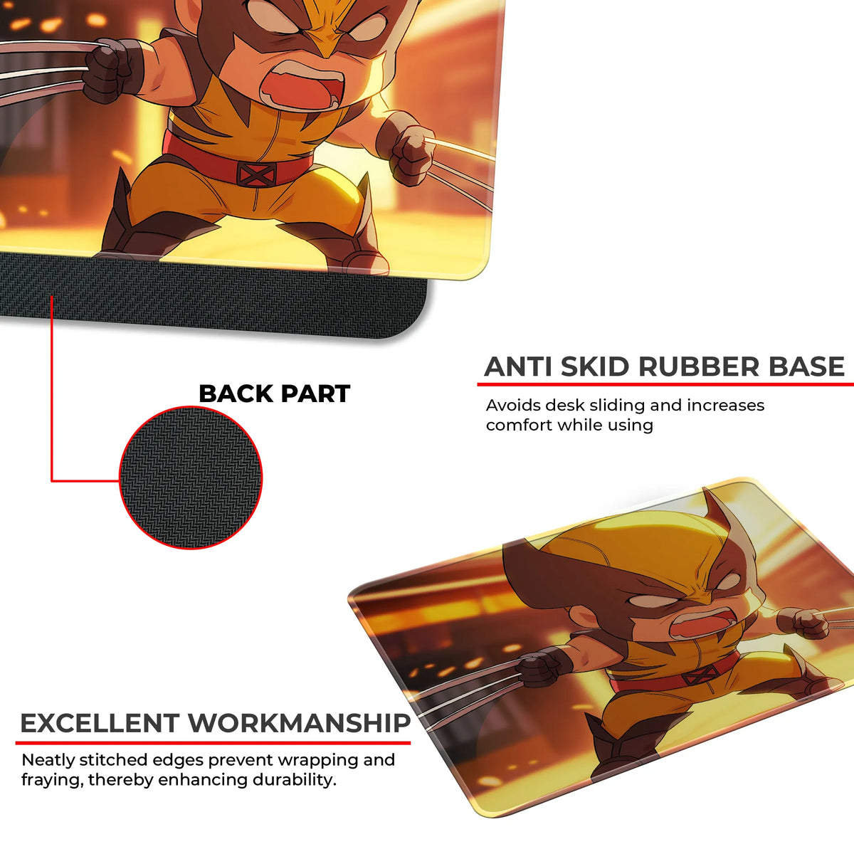 Wolverine Chibi Rage Superhero Mousepad