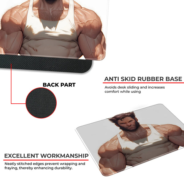 Wolverine Tank Top Strength Superhero Mousepad