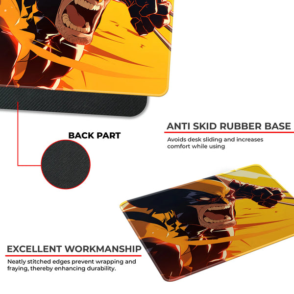 Wolverine Battle Charge Superhero Mousepad