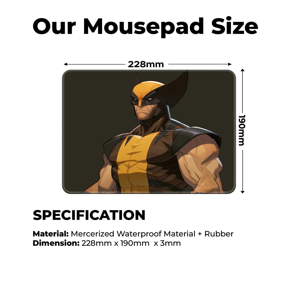 Wolverine Classic Armor Superhero Mousepad