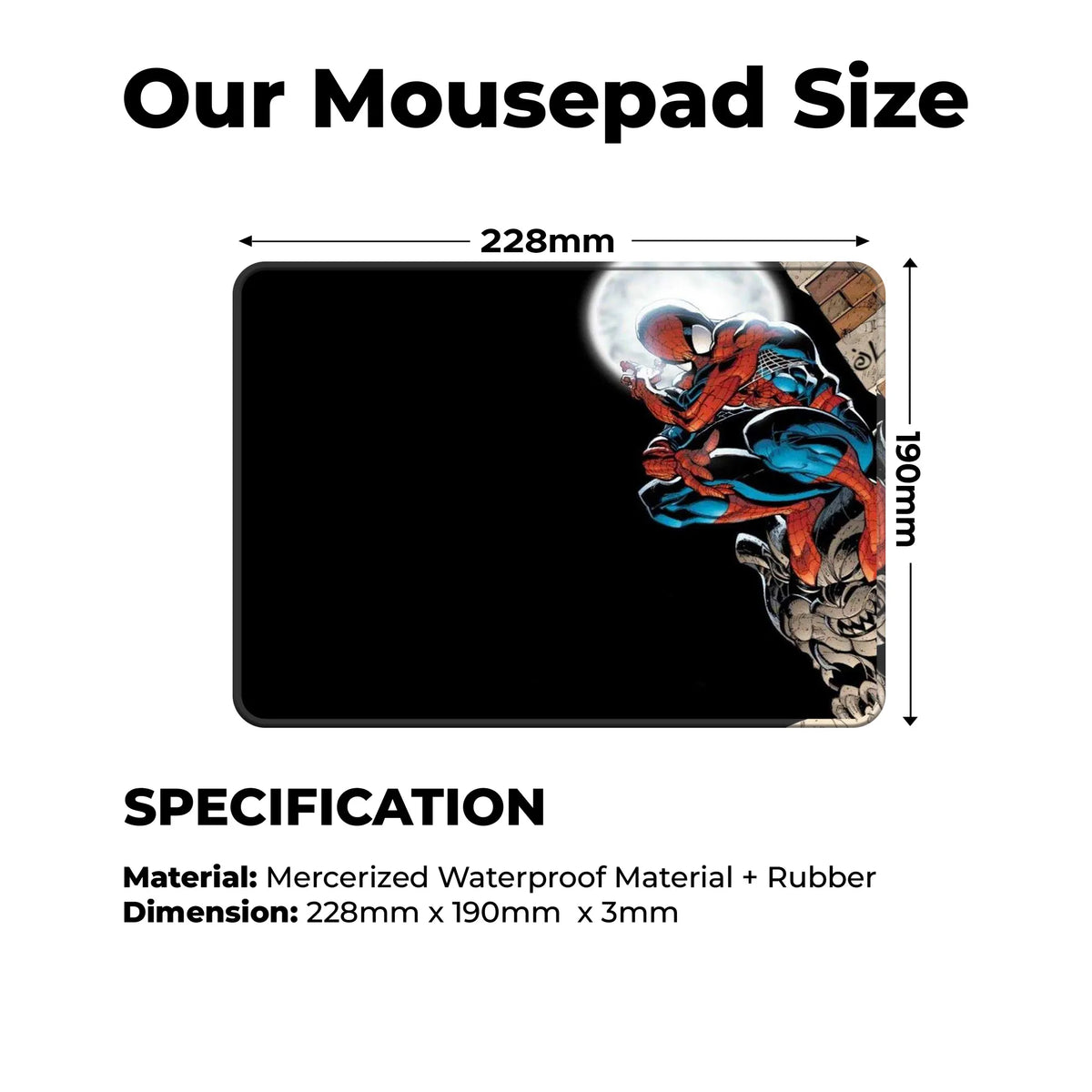 Spider-Man Moonlight Superhero Mousepad