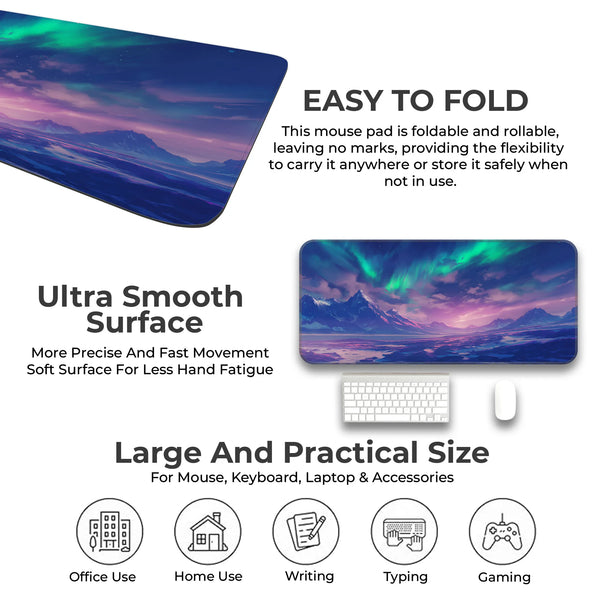 Aurora Dreamscape Mountain View Deskmat
