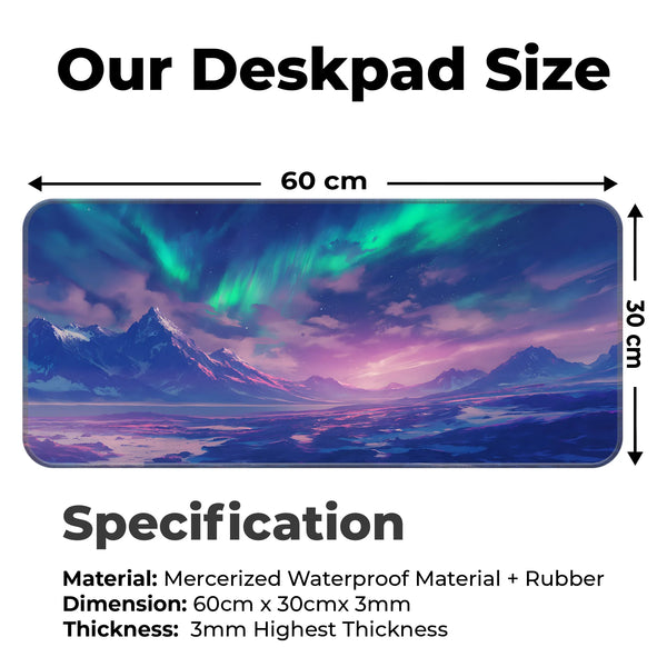 Aurora Dreamscape Mountain View Deskmat