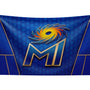 Mumbai Indians Wall Tapestry | MI Cricket Fan Wall Hanging | Premium Satin Polyester Room Decor