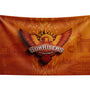 Sunrisers Hyderabad Wall Tapestry | SRH Cricket Fan Wall Hanging | Premium Satin Polyester Room Decor