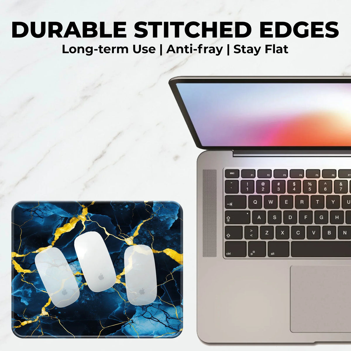 Midnight Marble Mousepad