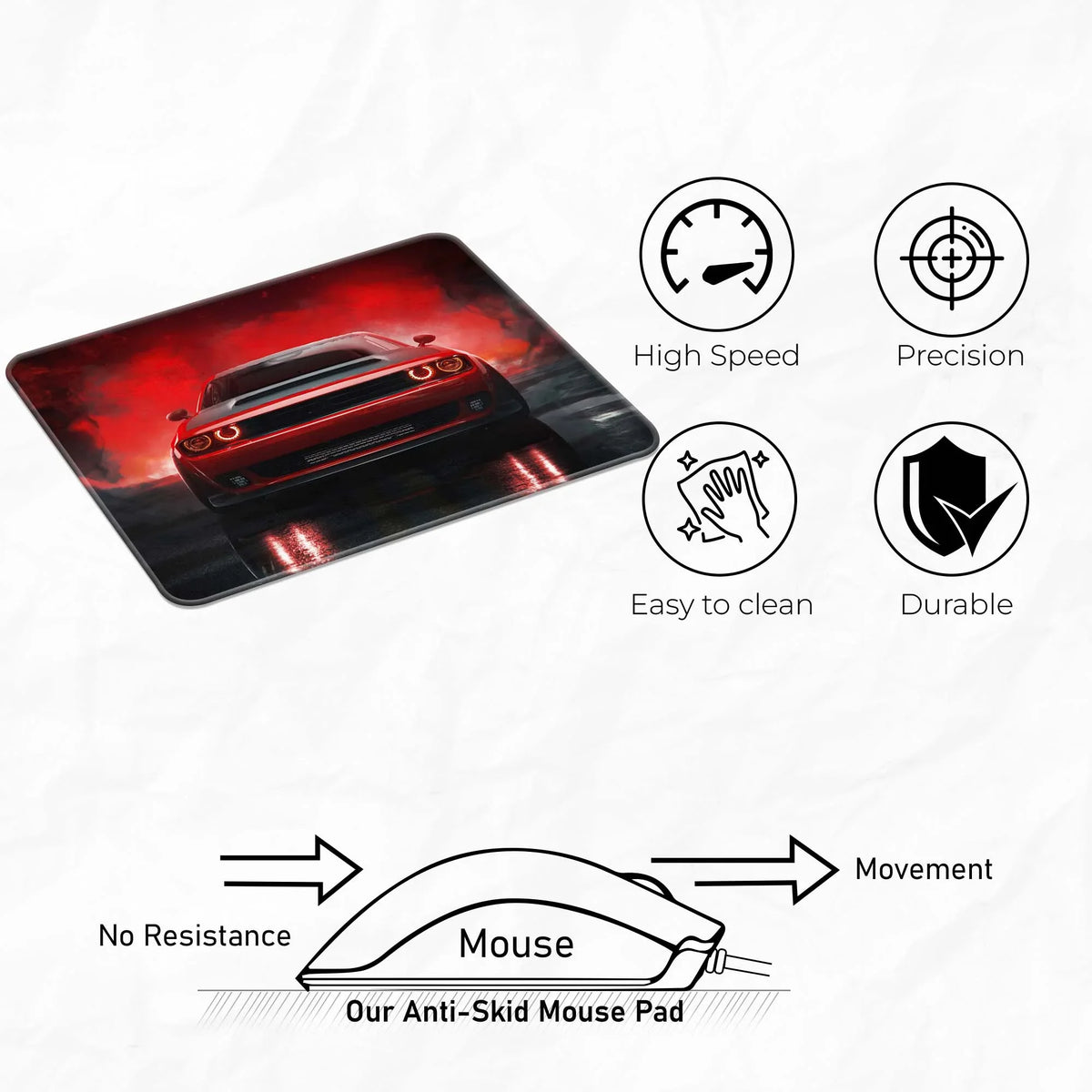 Redline Fury Car Mousepad