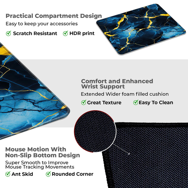 Midnight Marble Mousepad