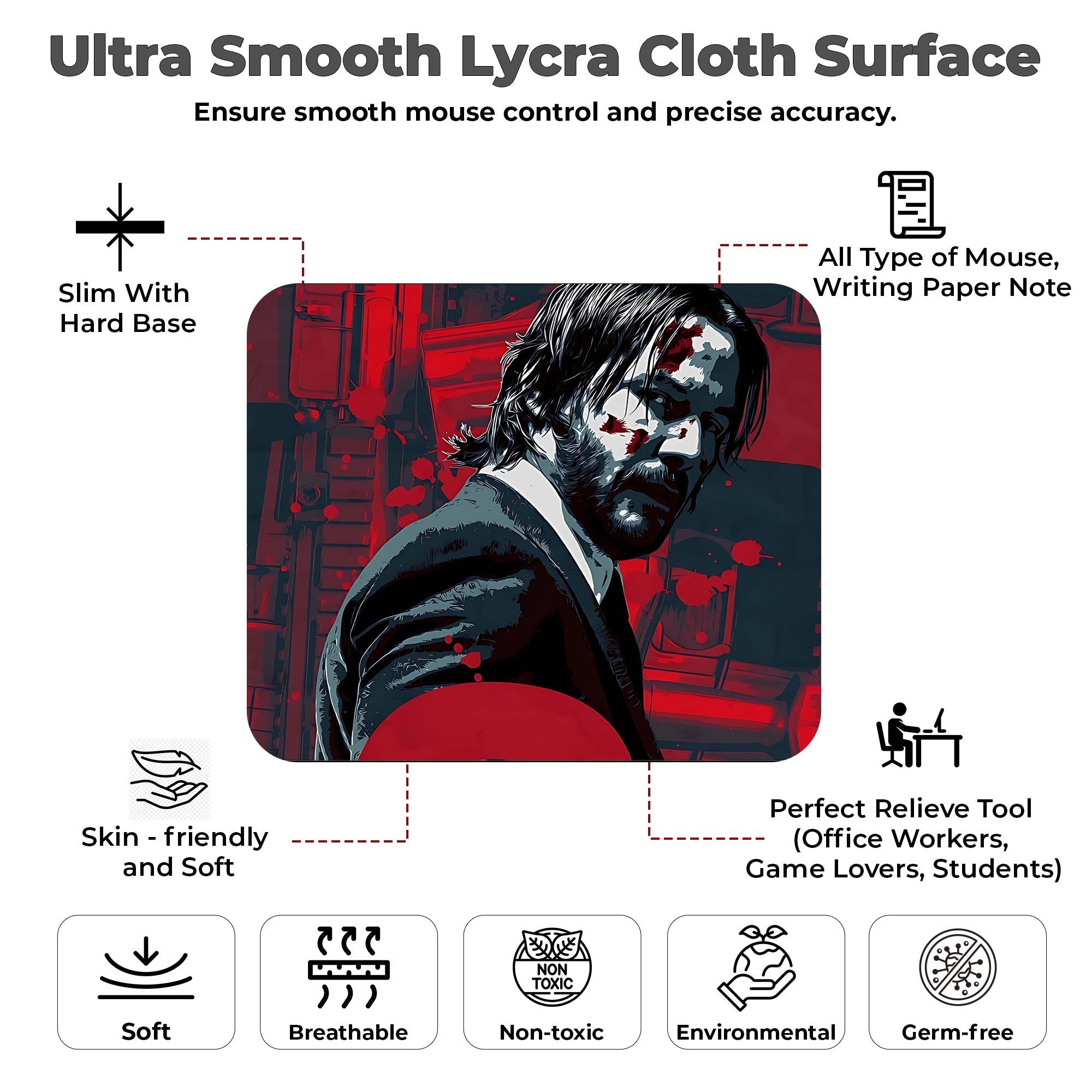 John Wick Themed Mouse Pad