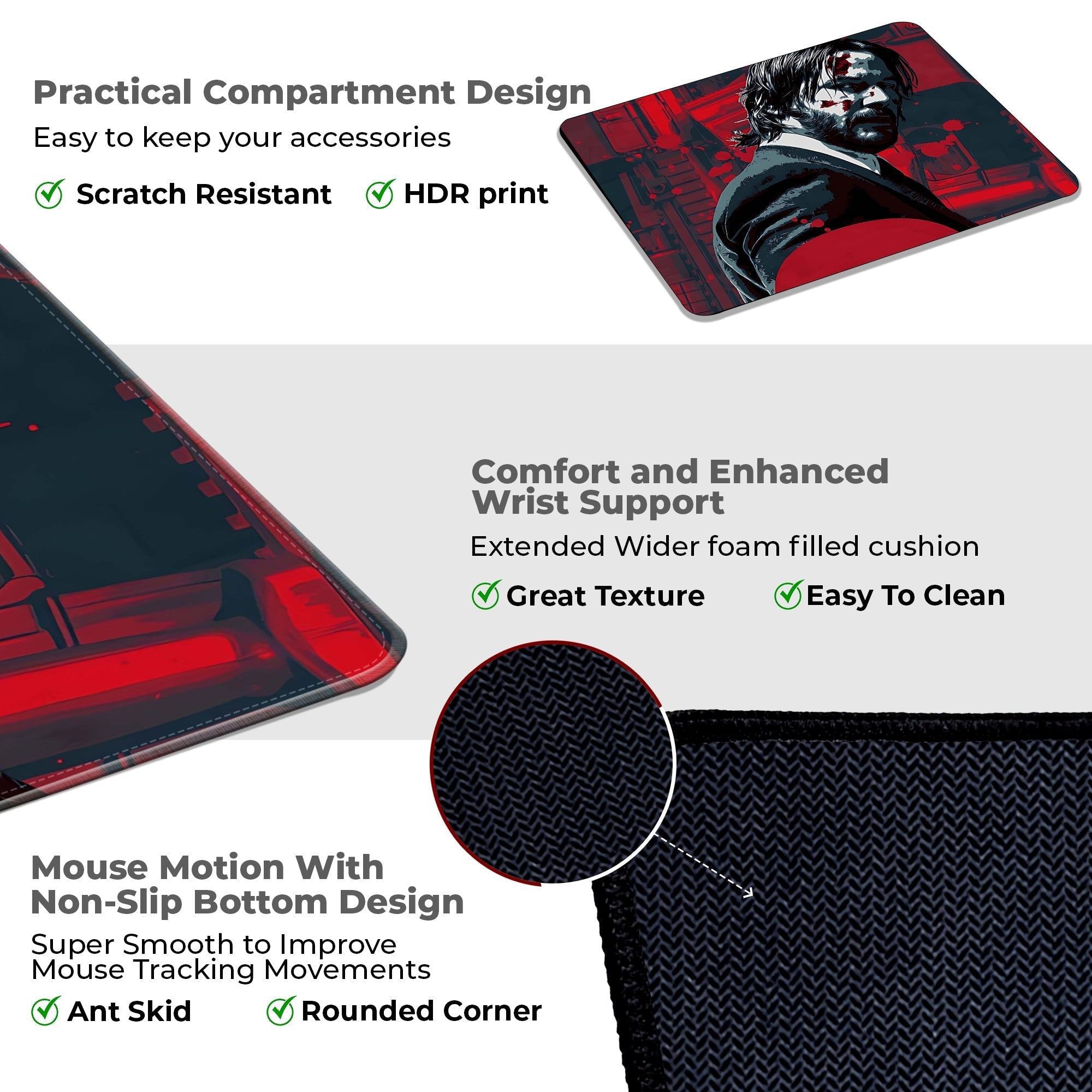 John Wick Themed Mouse Pad