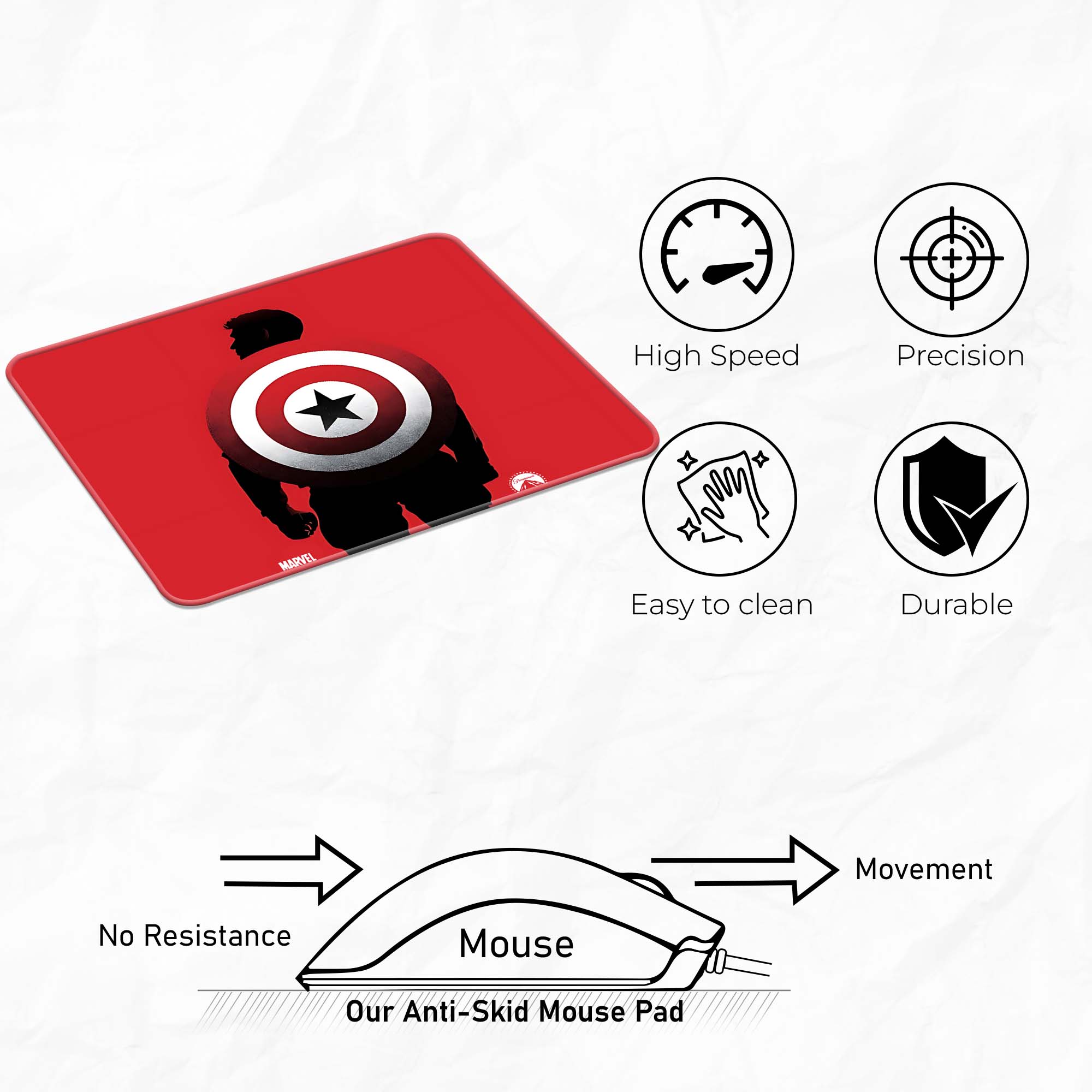 Captain America Shield Mouse Pad